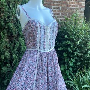 Gunne sax floral purple prairie dress